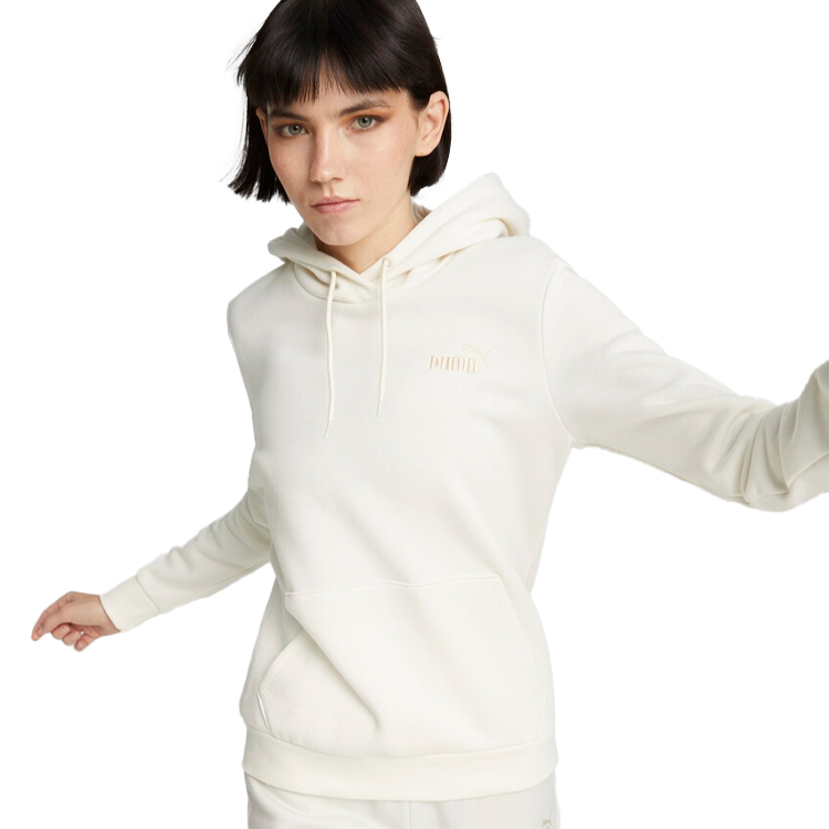 Hanorac Puma ESS+ Embroidery Hoodie FL S Bej Femei photo 2