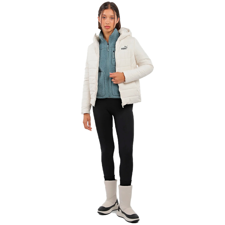 Scurta Puma ESS Hooded Padded Jacket XS Bej Femei photo 5