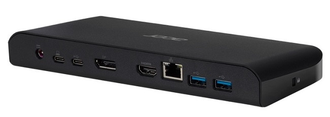ACER USB Type-C Docking Station ADK620 (NP.DCK11.01D) - 1xAudio, 1xDisplayPort, 1xHDMI, 1xRJ-45, 2xUSB Type-C, 3xUSB 3.0, 135W power adapter photo 1