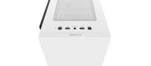 DEEPCOOL "MACUBE 110 WH" Micro-ATX Case, with Side-Window (Tempered Glass Side Panel) Magnetic, without PSU, Tool-less, Pre-installed: Rear 1x120mm DC Fan, 2xUSB3.0, 1xAudio, Adjustable GPU holder, Push-pin SSD holder, White thumbnav 4