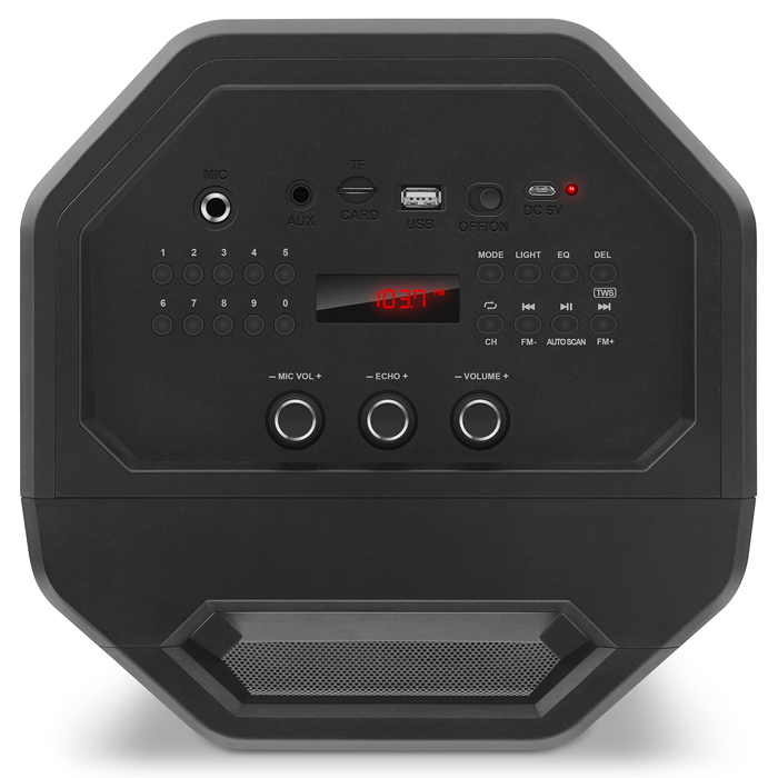 Boxa portabila SVEN PS-600 Black / 50W / Bluetooth / FM tuner / USB / microSD photo 4