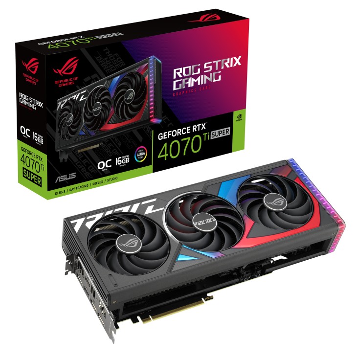 Видеокарта  ASUS ROG STRIX Gaming GeForce RTX 4070 Ti SUPER OC Edition/ 16GB / GDDR6X / 256bit photo 1