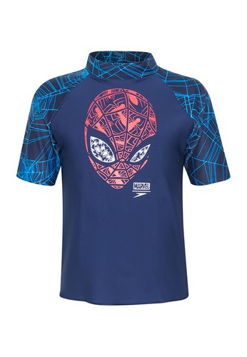 Костюм для плавания Speedo ESS SHORT SLEEVE SUNT IM NAVY/RED photo 