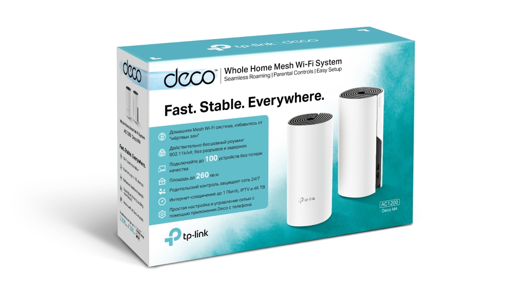 Mesh Wi-Fi система TP-LINK Deco M4 (2-pack) / AC1200 Dual Band /  2 LAN Gigabit Port photo 3