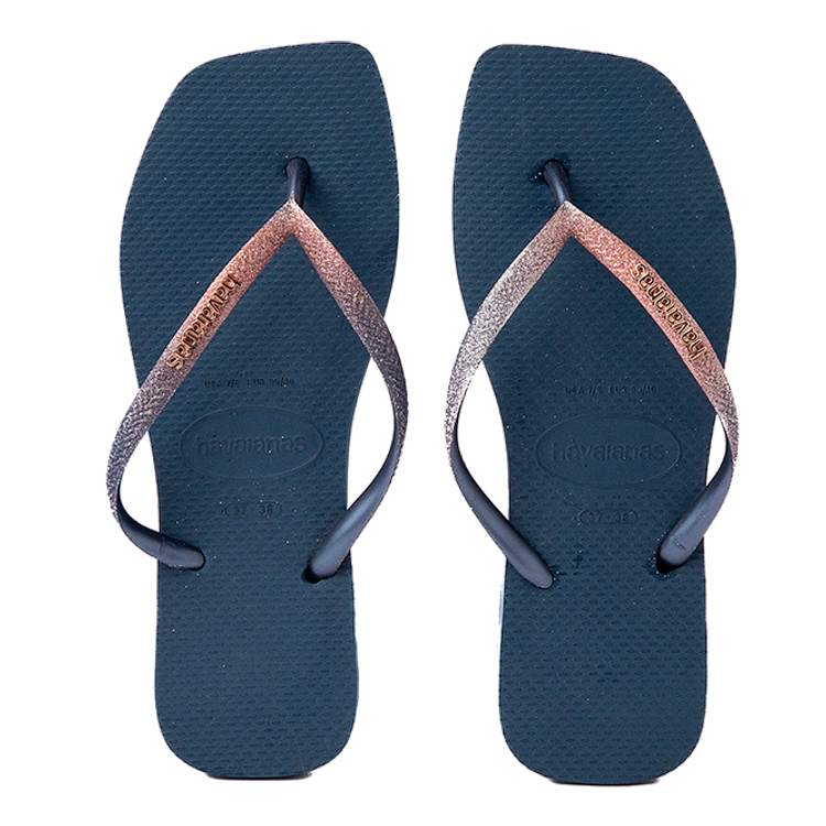 Slapi Havaianas SQUARE GLITTER pt Femei / 35/36 / Albastru photo 2