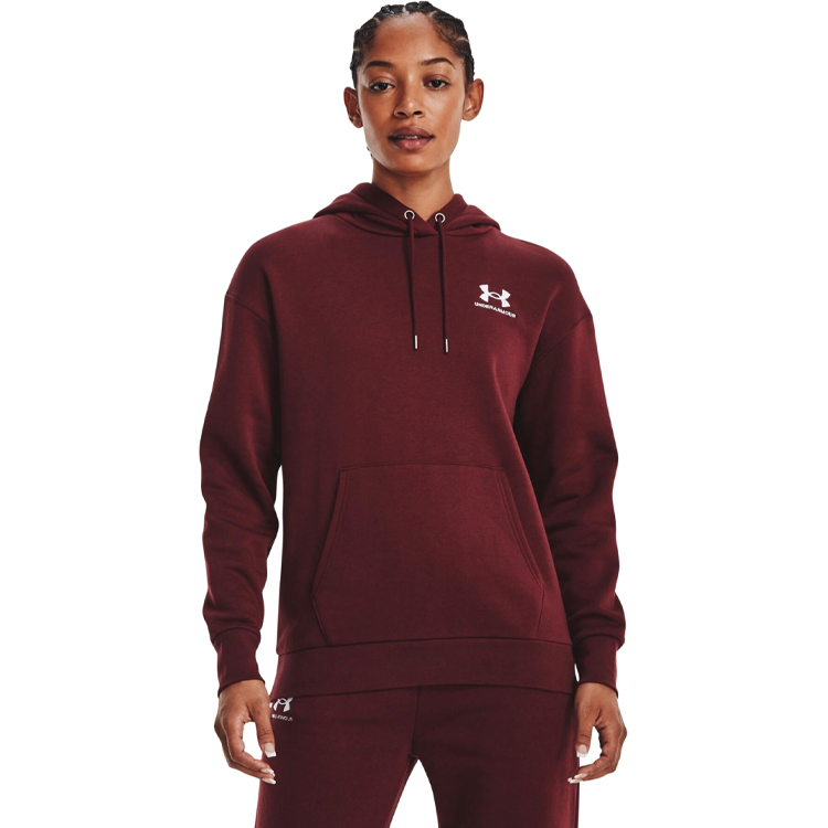 Hanorac Under Armour Essential Fleece Hoodie M Bordo Femei photo 2