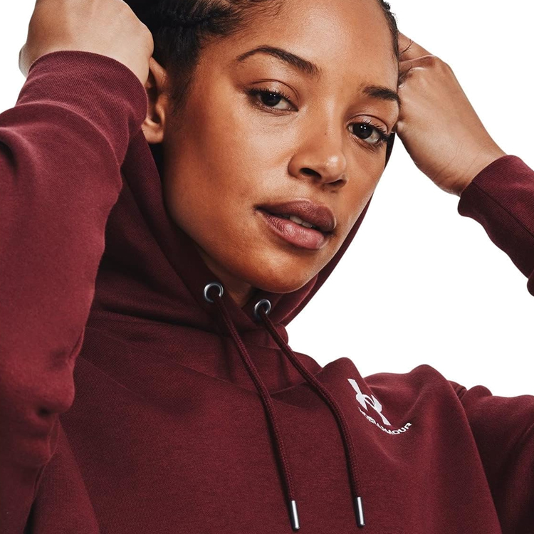 Hanorac Under Armour Essential Fleece Hoodie M Bordo Femei photo 4