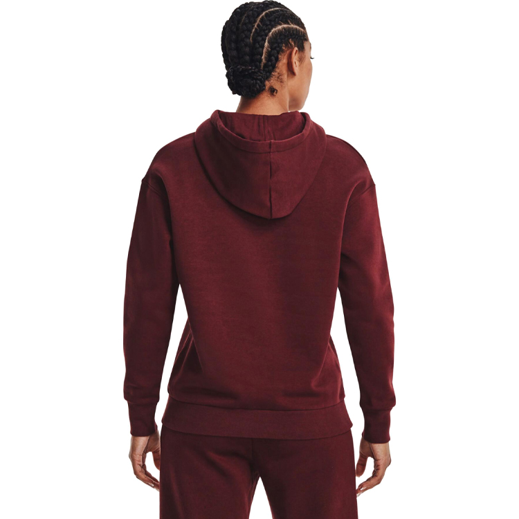 Hanorac Under Armour Essential Fleece Hoodie M Bordo Femei photo 5