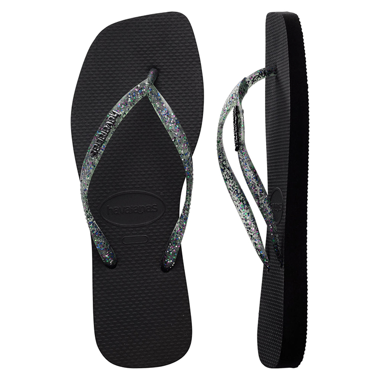 Slapi Havaianas SQUARE LOGO pt Femei / 35/36 / Negru photo 3