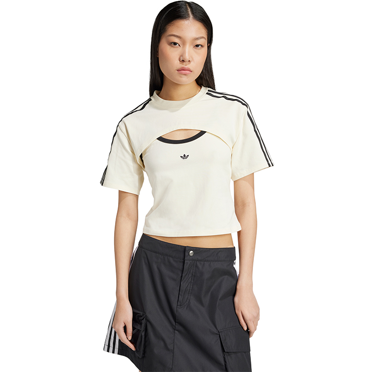 Футболка Adidas CUT-OUT TEE XXS Бежевый Женский photo 2