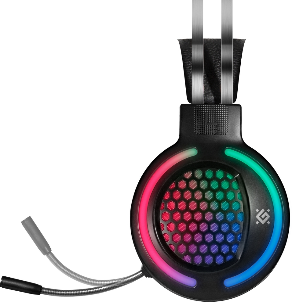 Наушники Defender Pyro RGB Черный Проводные / Игровой / Черный photo 3