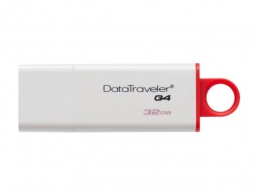 32GB USB3.0 Kingston DataTraveler G4 White/Red, (Read 100 MByte/s, Write 12 MByte/s) thumbnav 1