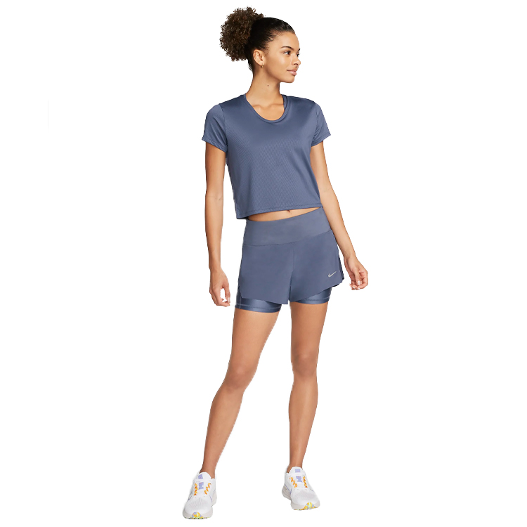 Sorti Nike W NK SWIFT DF MR 3IN 2N1 SHORT / Femei / XS / Albastru photo 3