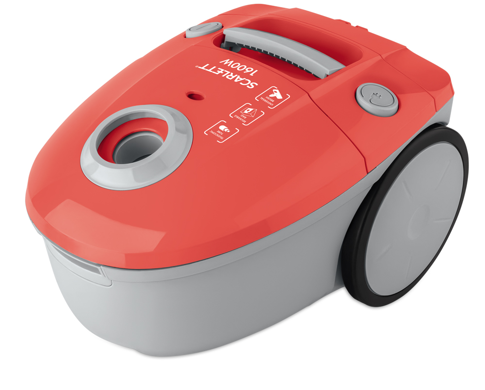 Aspirator cu sac Scarlett SCVC80B91 / 1600W / Rosu cu sur photo 1