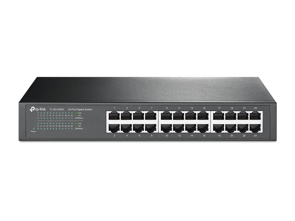 Switch TP-LINK TL-SG1024 / 24 port / 1GB / RJ45 / 1U 19-inch rack-mountable steel case photo 1