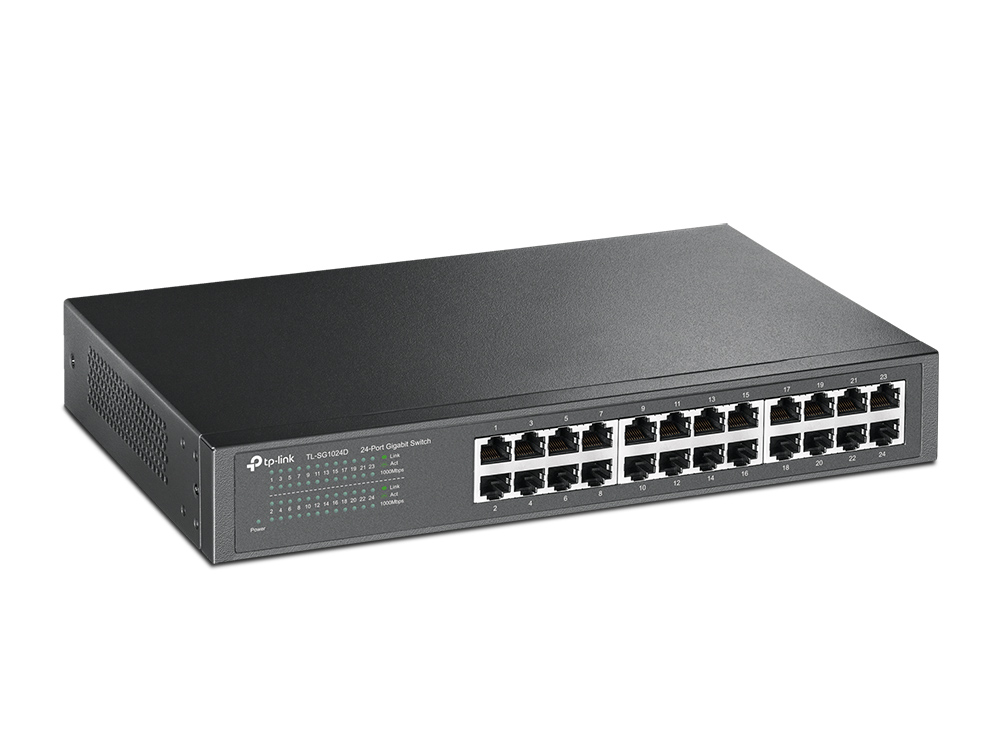 Switch TP-LINK TL-SG1024 / 24 port / 1GB / RJ45 / 1U 19-inch rack-mountable steel case photo 2