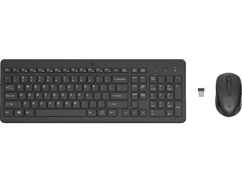 Tastatura si mouse Wireless HP 330, Black photo 1