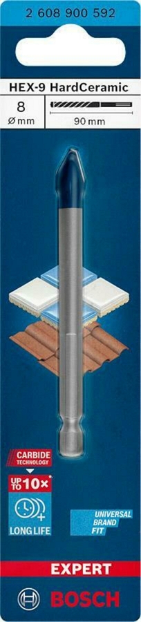 Burghiu Bosch HEX-9 HardCeramic 8x90 mm, 2608900592 photo 2