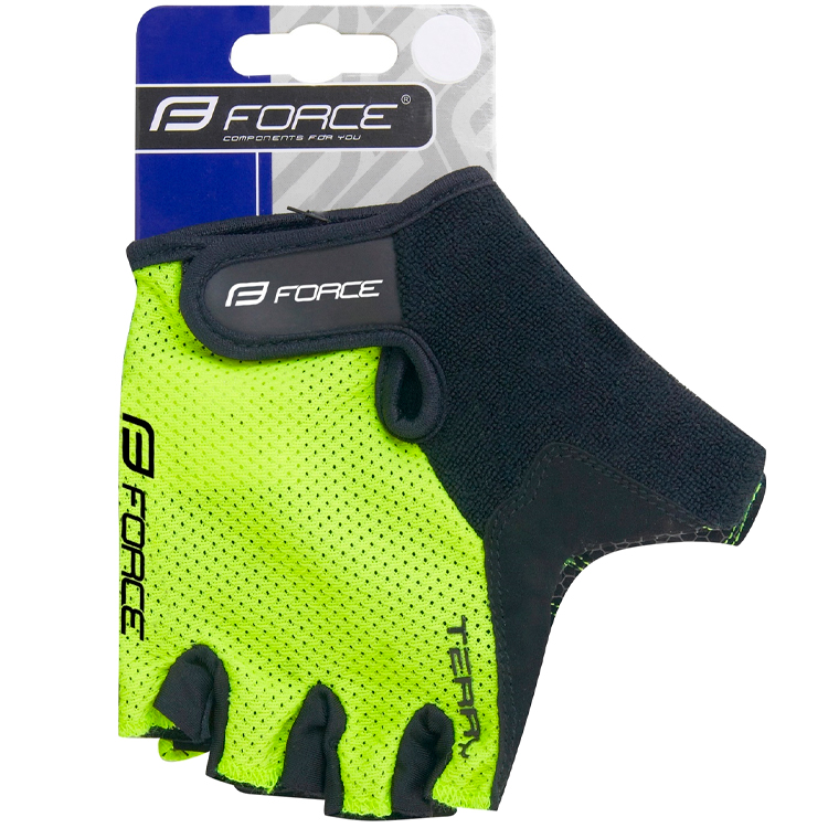 Manusi pentru bicicleta Force TERRY Galben 905492 photo 2