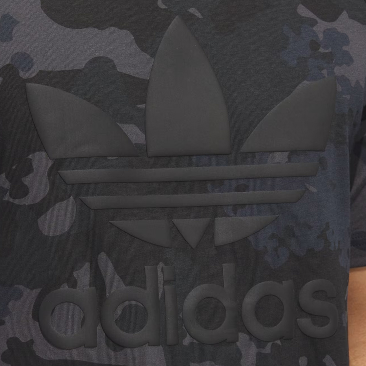 Tricou bărbătesc Adidas CAMO TREFOIL T S Negru photo 4