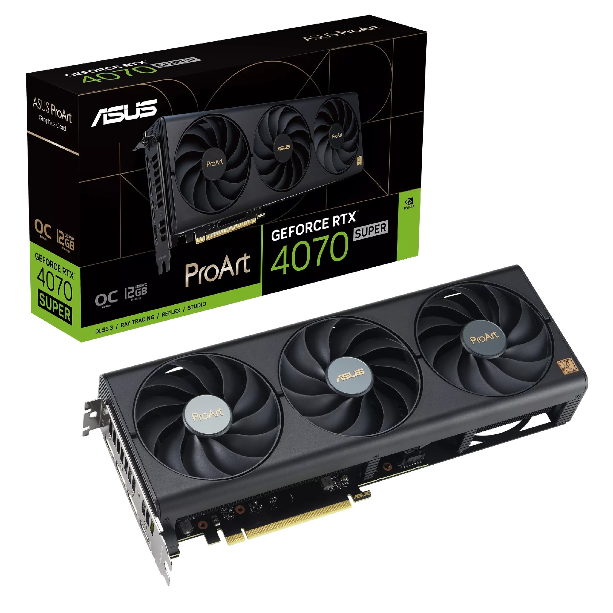 Видеокарта ASUS ProArt GeForce RTX 4070 SUPER OC Edition/ 12GB / GDDR6X / 192bit photo 1