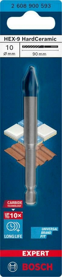 Burghiu Bosch HEX-9 HardCeramic 10x90 mm, 2608900593 photo 2