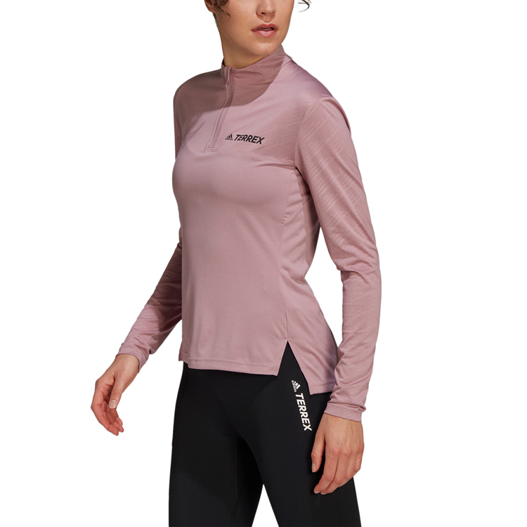 Футболка Adidas W MT Half Zi LS XS Розовый Женский photo 4