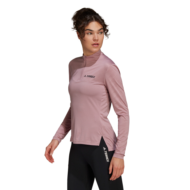 Футболка Adidas W MT Half Zi LS XS Розовый Женский photo 5