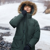 Scurta Kailas Long Thick Fur Down Jacket thumbnav 4