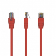 Patch cord cat. 5E PP12-5M/R Red, 5 m, molded strain relief 50u" plugs thumbnav 1