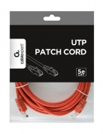 Patch cord cat. 5E PP12-5M/R Red, 5 m, molded strain relief 50u" plugs thumbnav 2