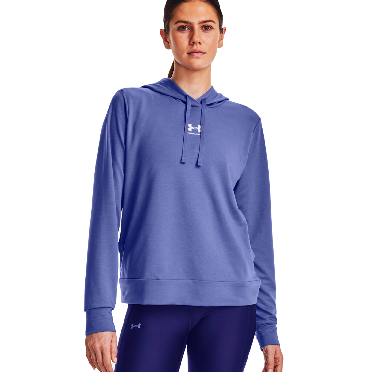 Hanorac Under Armour Rival Terry Hoodie XXL Albastru Femei photo 2