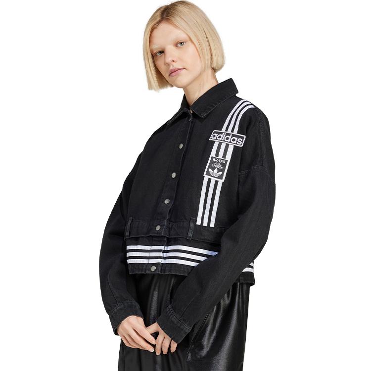 Hanorac Adidas DENIM TRACK TOP L Negru Femei photo 3