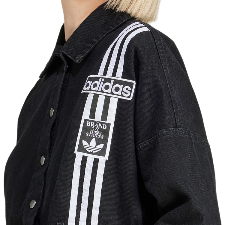 Hanorac Adidas DENIM TRACK TOP L Negru Femei photo 6