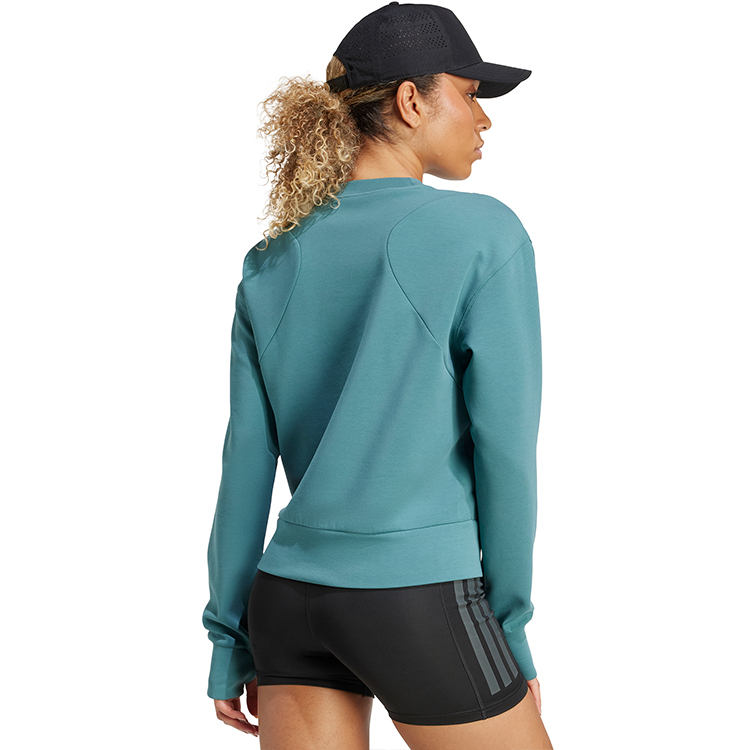 Jacheta Adidas D4T KNIT CREW XS Verde Femei photo 4