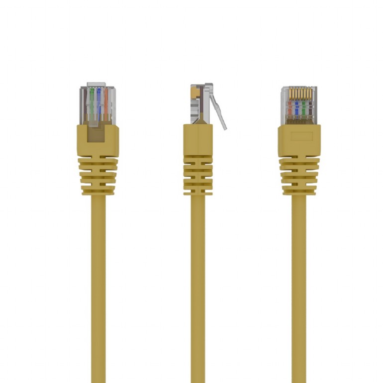 Patch cord cat. 5E PP12-5M/Y Yellow, 5 m, molded strain relief 50u" plugs photo 1 Patch cord cat. 5E PP12-5M/Y Yellow, 5 m, molded strain relief 50u" plugs photo 1