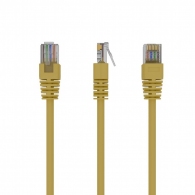 Patch cord cat. 5E PP12-5M/Y Yellow, 5 m, molded strain relief 50u" plugs thumbnav 1