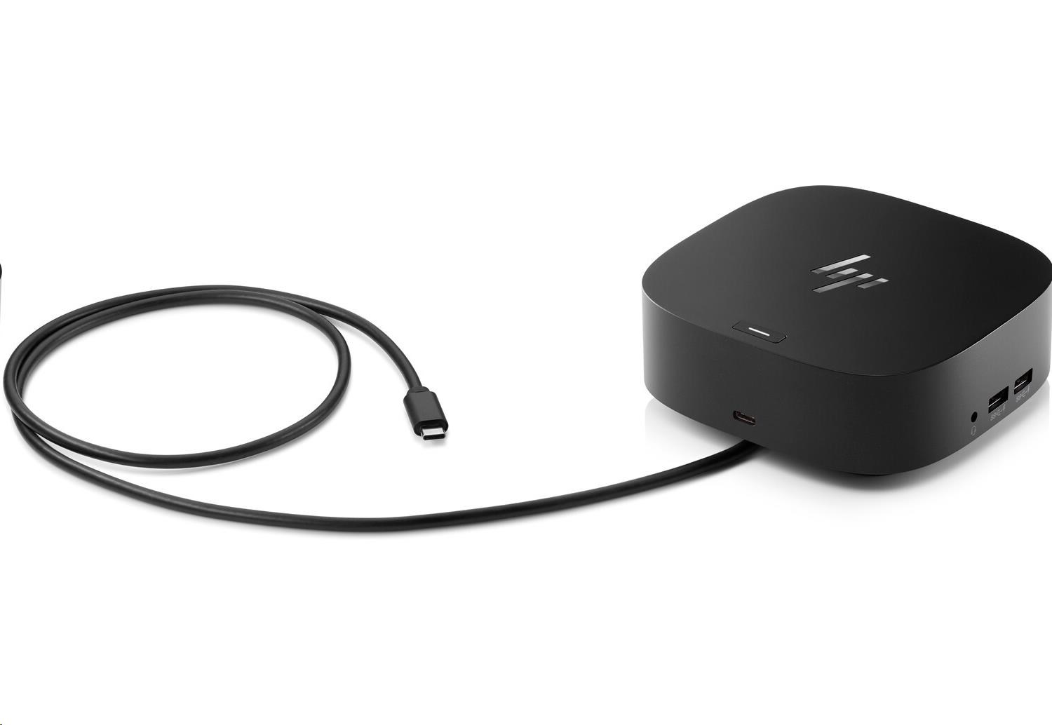 HP USB-C G5 Dock - 1 USB-C port with data and power out (15W), 2 x USB 3.0 charging ports, 1 combo audio jack, 2 x USB 3.0 charging ports, 2 x DP; 1 x RJ45 port; 1 x HDMI 2.0 port; photo 1