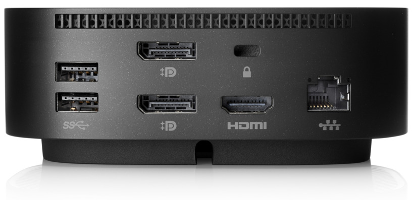 HP USB-C G5 Dock - 1 USB-C port with data and power out (15W), 2 x USB 3.0 charging ports, 1 combo audio jack, 2 x USB 3.0 charging ports, 2 x DP; 1 x RJ45 port; 1 x HDMI 2.0 port; photo 4
