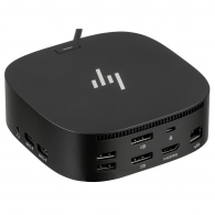 HP USB-C G5 Dock - 1 USB-C port with data and power out (15W), 2 x USB 3.0 charging ports, 1 combo audio jack, 2 x USB 3.0 charging ports, 2 x DP; 1 x RJ45 port; 1 x HDMI 2.0 port; thumbnav 3