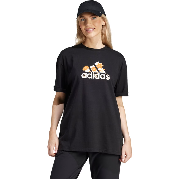 Tricou Adidas W FLWR BOS GT XS Negru Femei photo 5