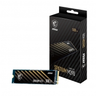 M.2 NVMe SSD 500GB MSI Spatium M390, PCIe3.0 x4 / NVMe1.4, M2 Type 2280 form factor, Seq. Read: 3000 MB/s, Seq. Write: 2300 MB/s, Max Random 4k: Read /Write: 300,000/550,000 IOPS, Controller Phison E15T, LDPC ECC Algorithm, EtE Data Protection, APST, AE thumbnav 1