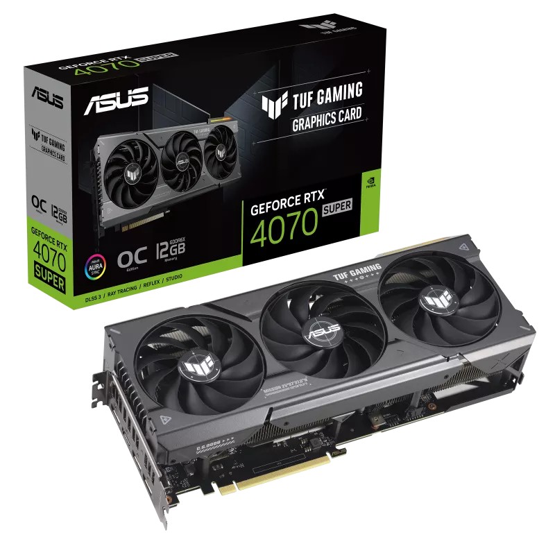 Видеокарта ASUS TUF Gaming GeForce RTX 4070 SUPER/ 12GB / GDDR6X / 192bit photo 1