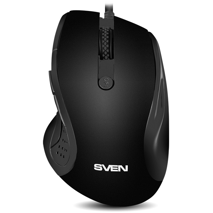 SVEN RX-113, Optical Mouse, 5+1 buttons, 800 - 2000dpi, USB, 1.5m, Black photo 1