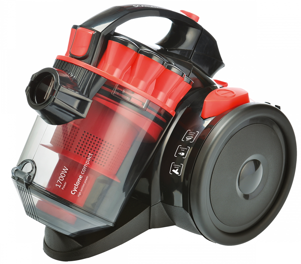 Aspirator cu container Scarlett SCVC80C98 / 1700W / Rosu photo 1 Aspirator cu container Scarlett SCVC80C98 / 1700W / Rosu photo 1