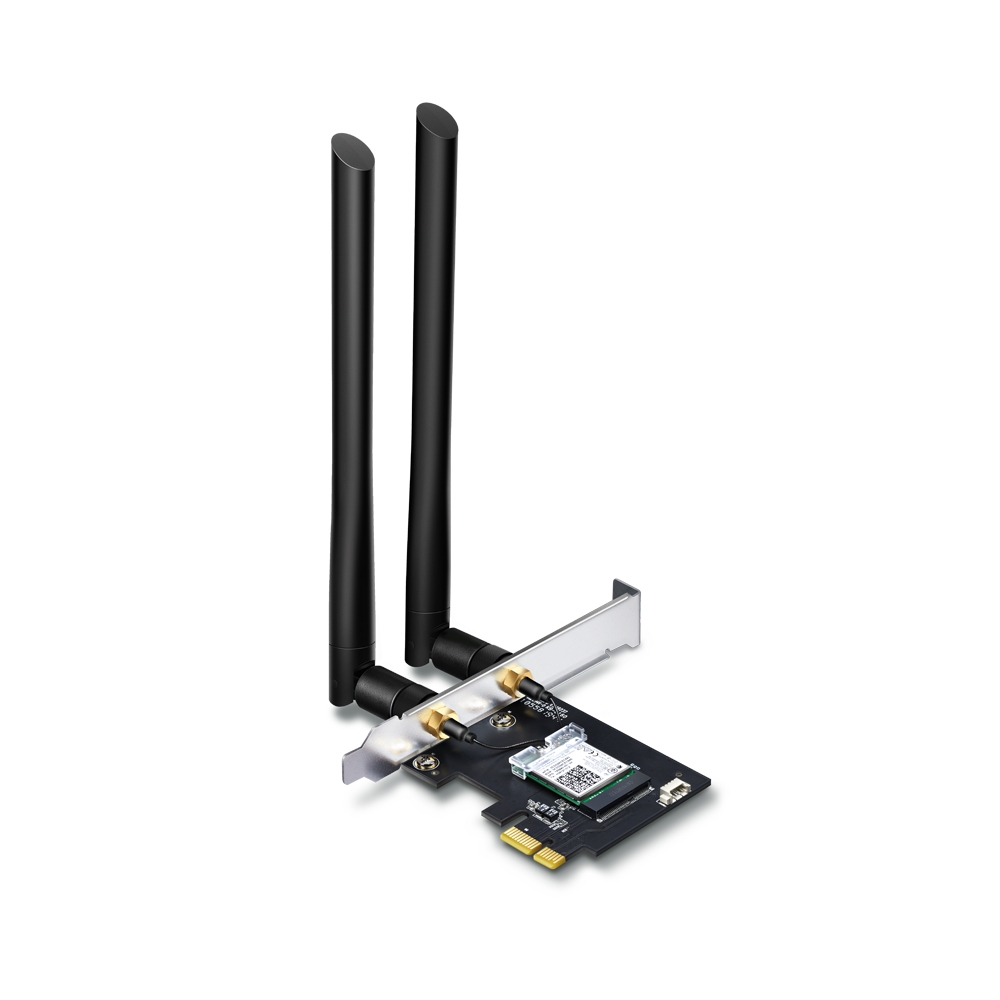 TP-LINK Archer T5E  AC1200 Wi-Fi Dual Band Bluetooth PCI Express Adapter, 867Mbps on 5GHz + 300Mpbs on 2.4GHz, 802.11a/b/g/n/ac, 2 Dual Band detachable аntennas, Bluetooth 4.2 photo 1