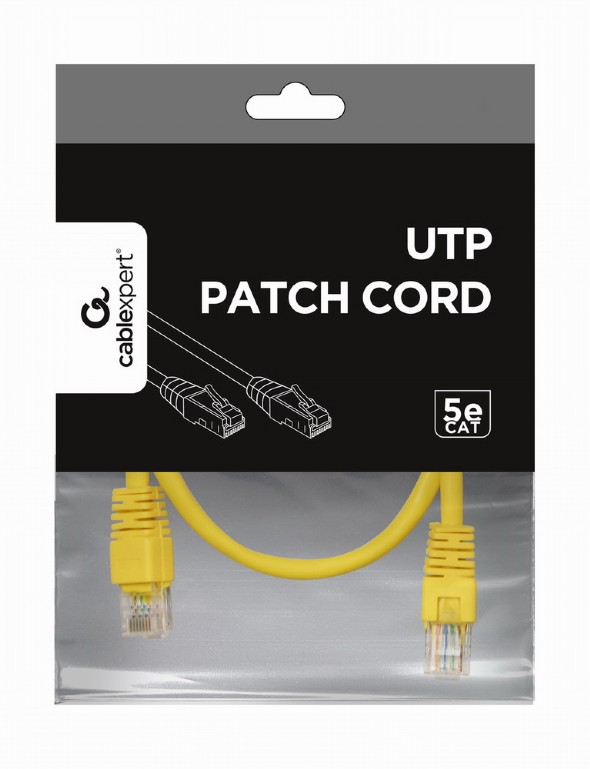 UTP Cat.5e Patch cord, 0.5m, Yellow photo 2