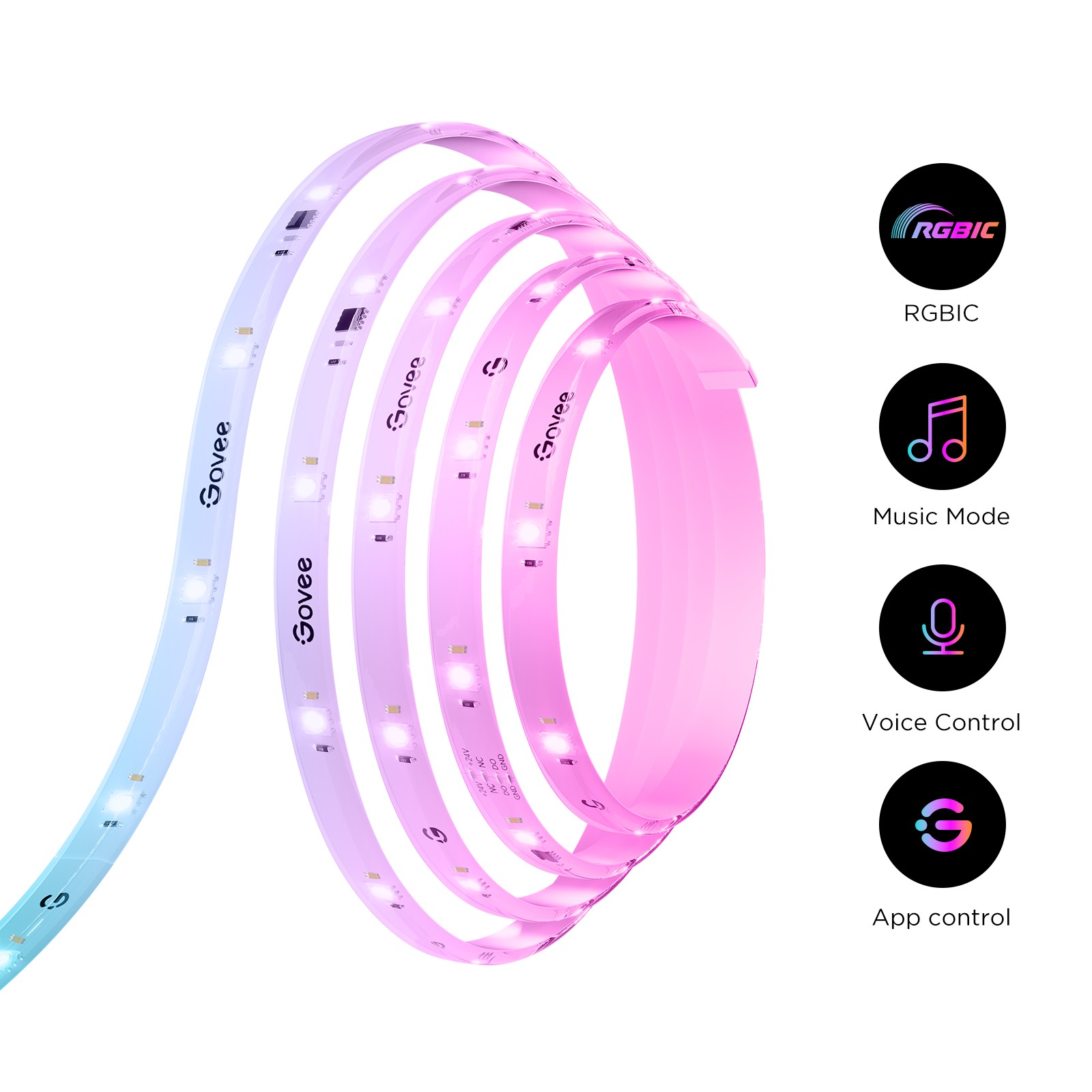 Banda LED GOVEE RGBIC S LED / 10m / Multicolor / Wi-Fi / Bluetooth photo 2