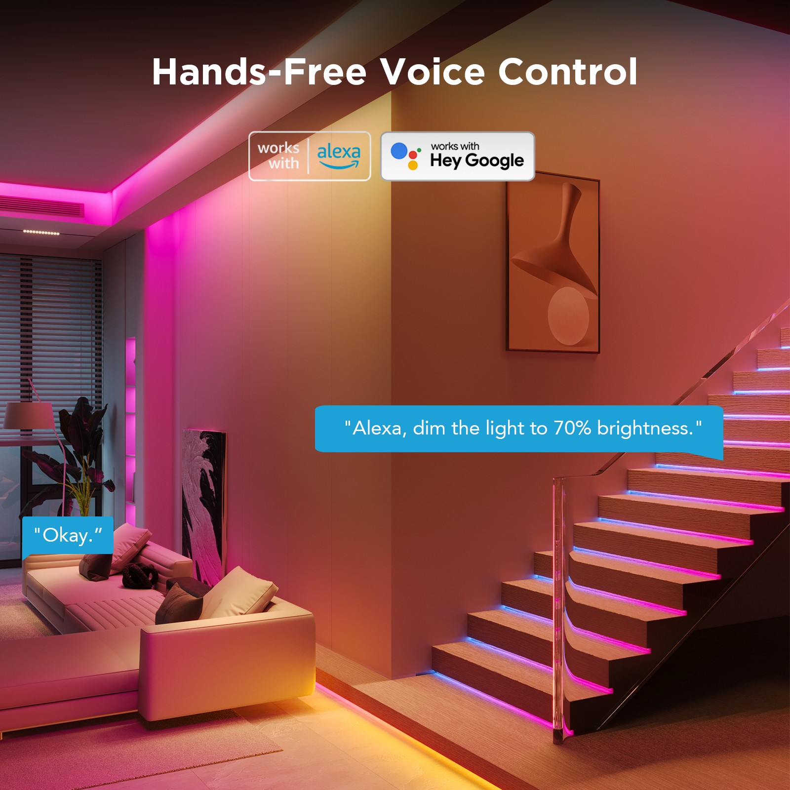Banda LED GOVEE RGBIC S LED / 10m / Multicolor / Wi-Fi / Bluetooth photo 5