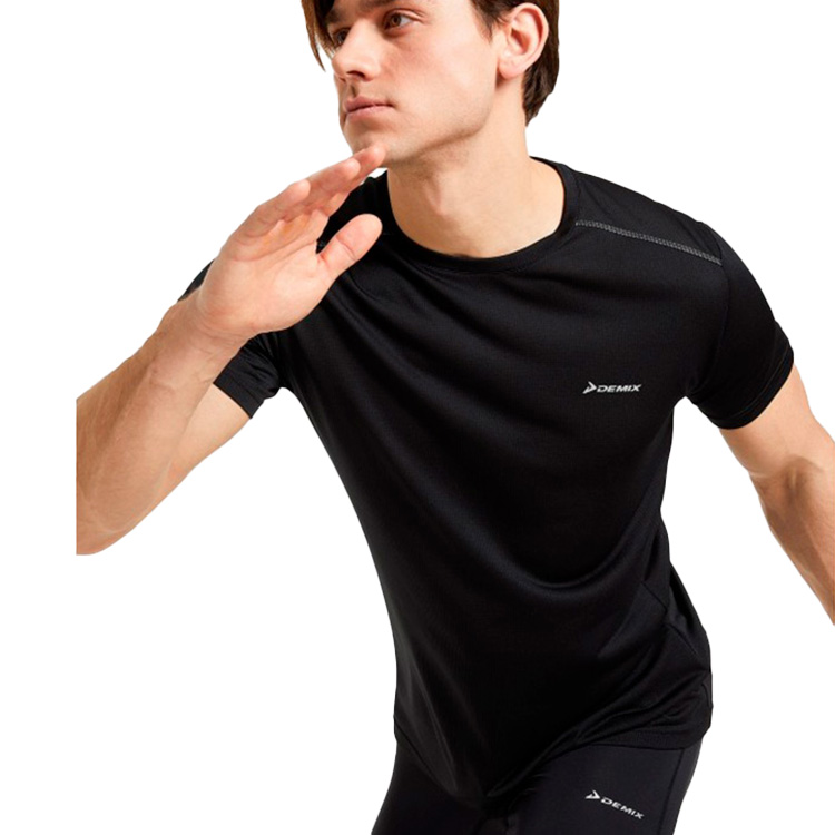 Tricou bărbătesc Demix Run Tee M 46 Negru photo 4